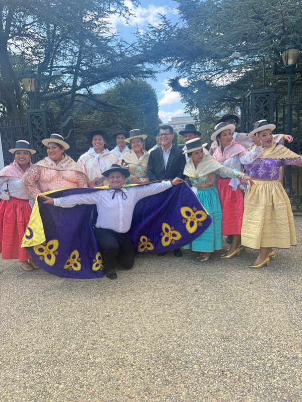 Full group with purple butterfly banner